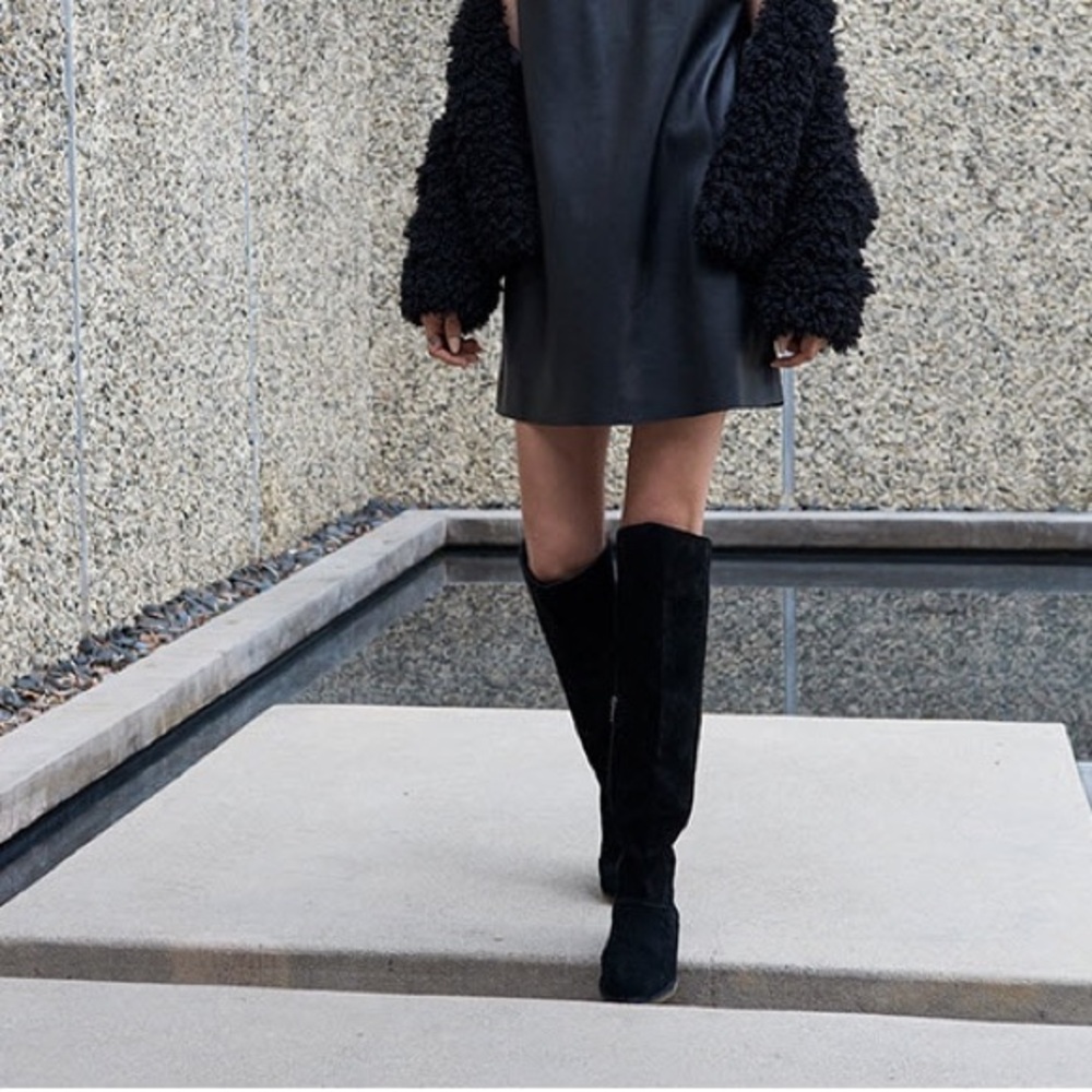 Ugg Black Suede Loma Over the Knee Boot